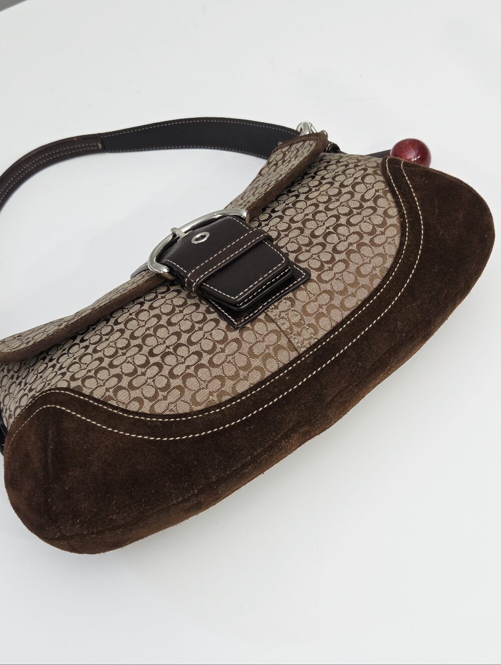 VINTAGE Y2K COACH MINI SIGNATURE SOHO BUCKLE FLAP SHOULDER BAG 6808 - Picture 12 of 12
